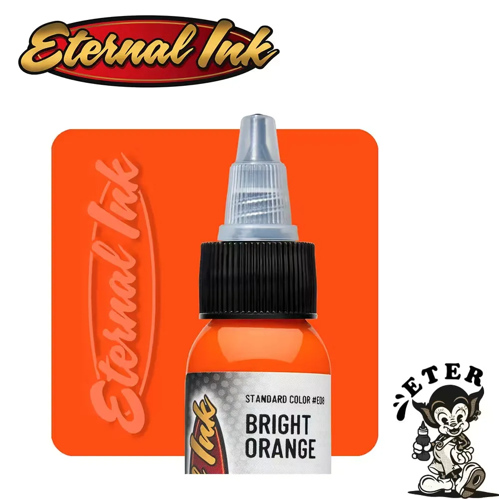 Tus Tatuaj Eternal ink 13ml 30ml 60ml 120ml EterTattoo Supplies - Tattoo Ink - bright orange