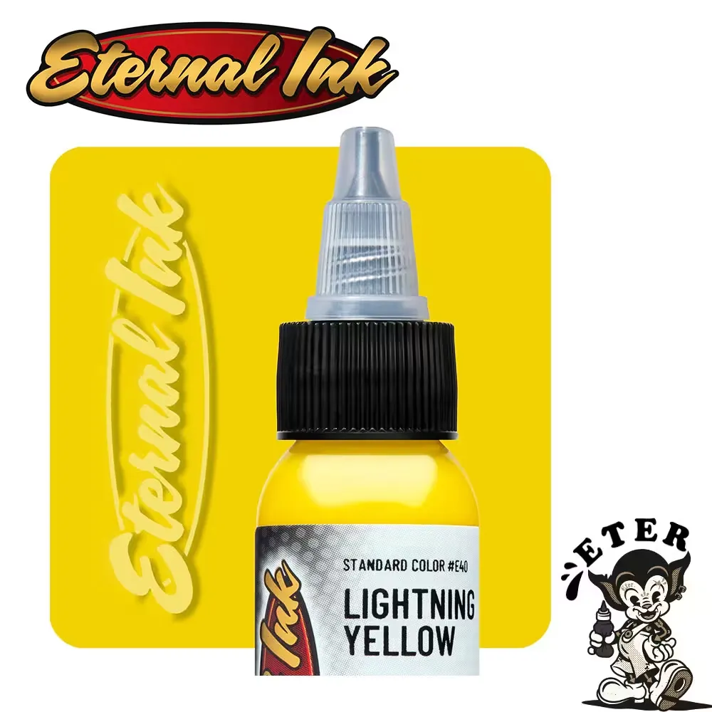 Tus Tatuaj Eternal ink 13ml 30ml 60ml 120ml EterTattoo Supplies - Tattoo Ink - lightning yellow