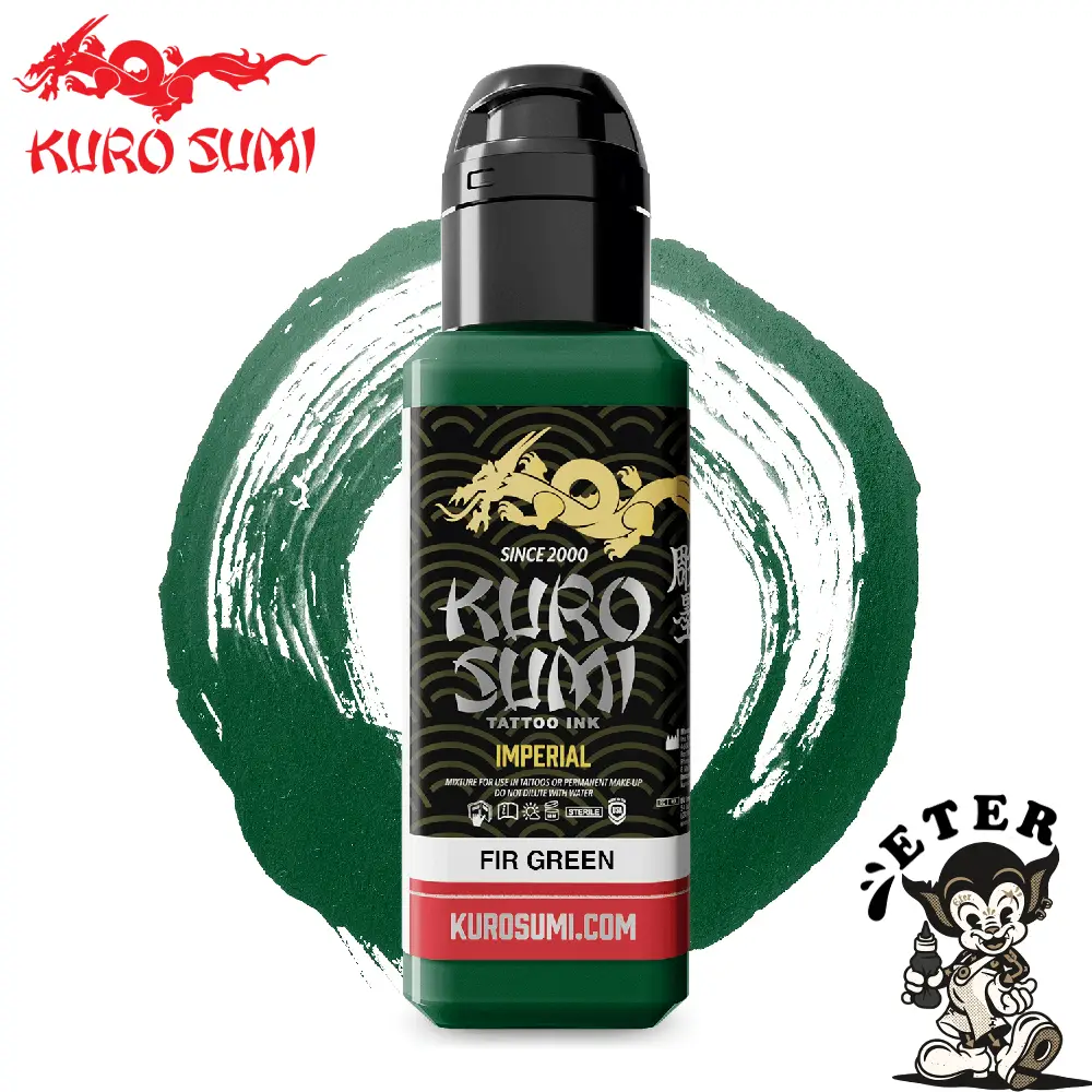 Kuro Sumi Imperial Tattoo Ink - Fir Green (EU REACH Version) tus tatuaj