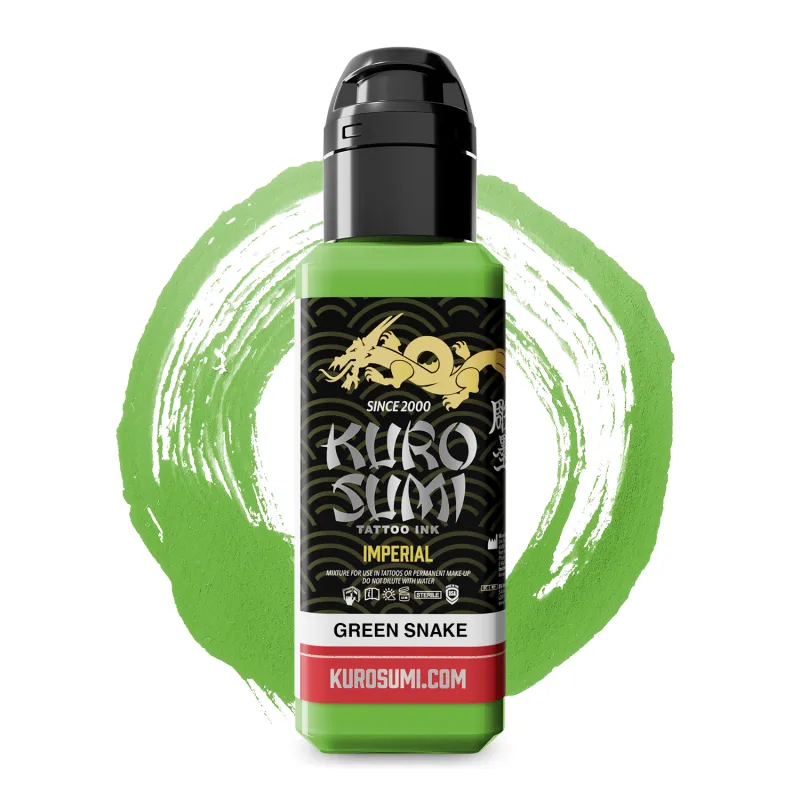 Kuro Sumi Imperial Tattoo Ink - Green Snake (EU REACH Version)